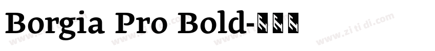 Borgia Pro Bold字体转换